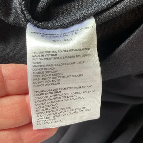 Skechers Restful High Waist Wide Straight Leg Pants Pockets Midnight Blue M - Picture 10 of 12